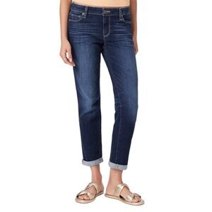 PAIGE Dark Blue Cropped Ankle Jeans